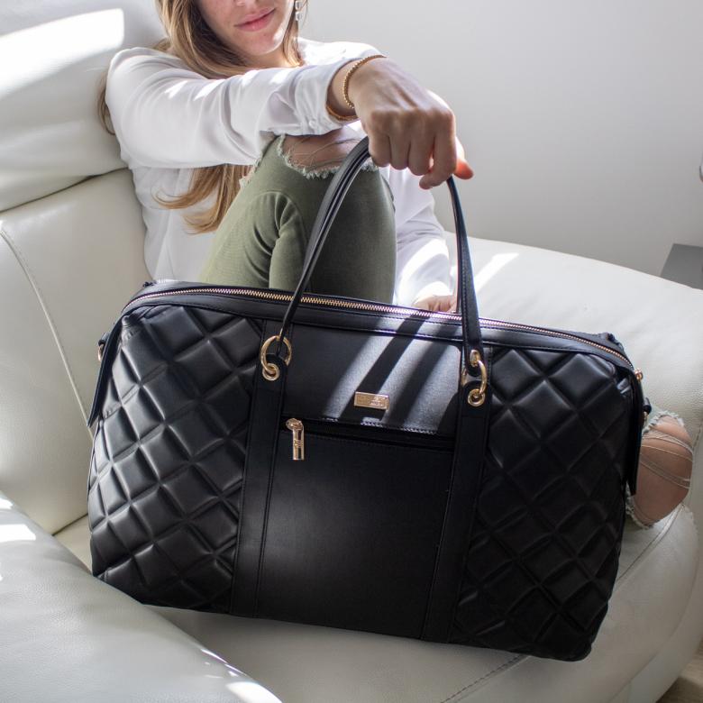 Badgley Mischka Quilted Weekender Tote Bag | Women Travel