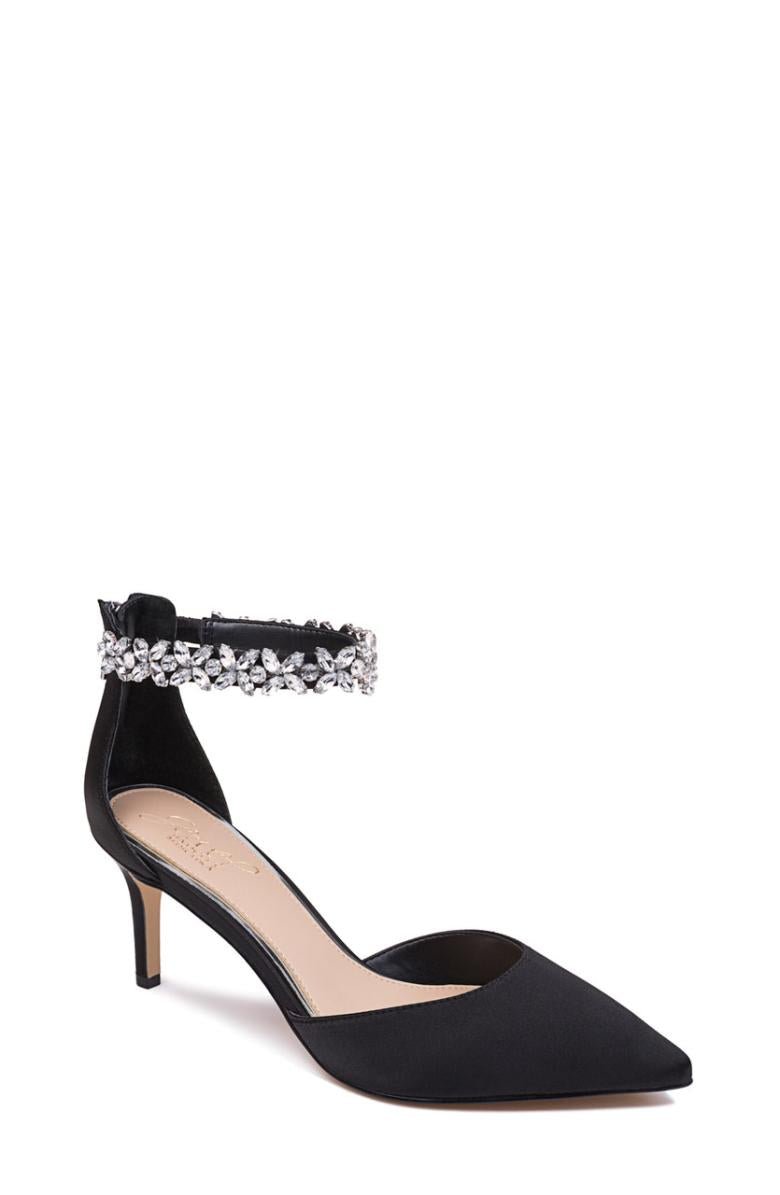 Badgley Mischka Raleigh Pointed Toe Kitten D'Orsay From Jewel Black | Women Kitten Heel