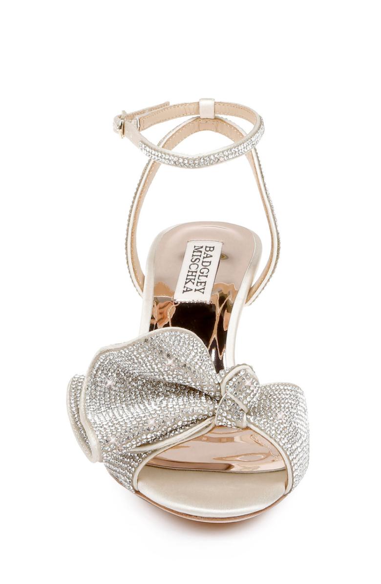 Badgley Mischka Remi Statement Kitten Heel Ivory | Women Best Sellers