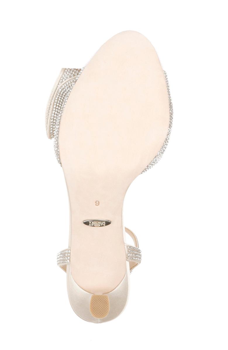 Badgley Mischka Remi Statement Kitten Heel Ivory | Women Best Sellers