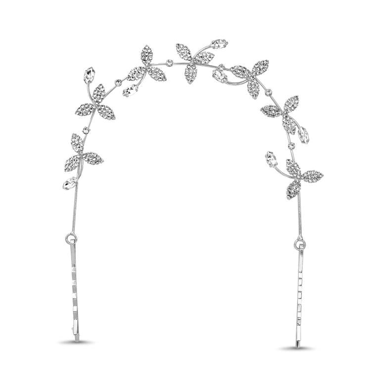 Badgley Mischka Rhinestone Leaf Hair Wreath | Women Hair Accessories