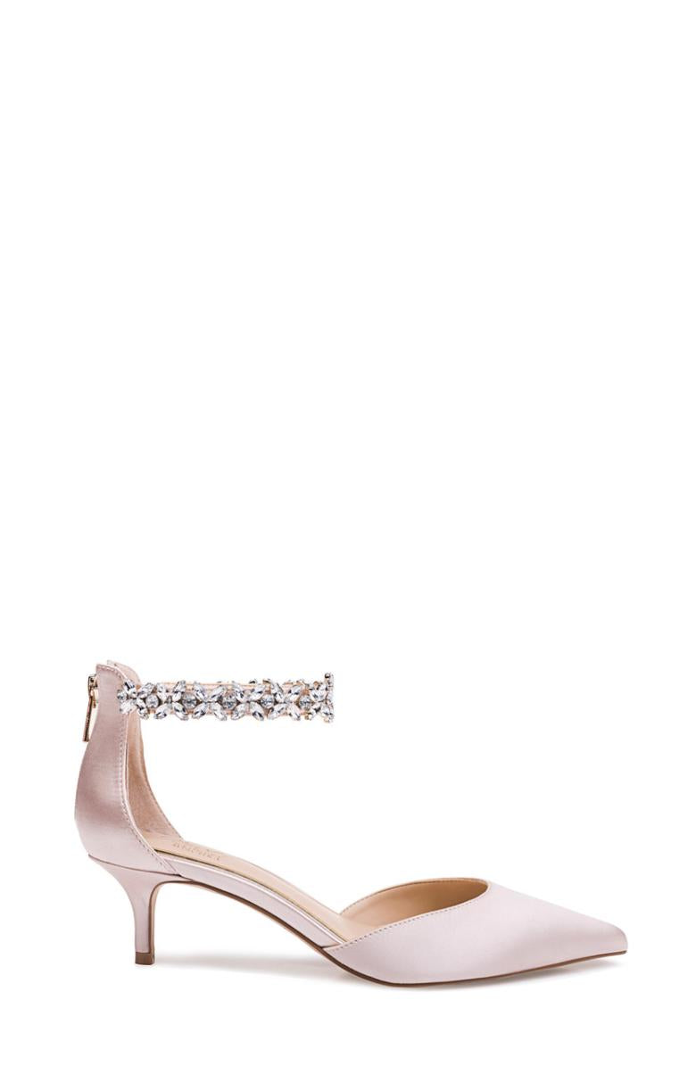 Badgley Mischka Robles Crystal Embellished Kitten Heel Black | Women Best Sellers
