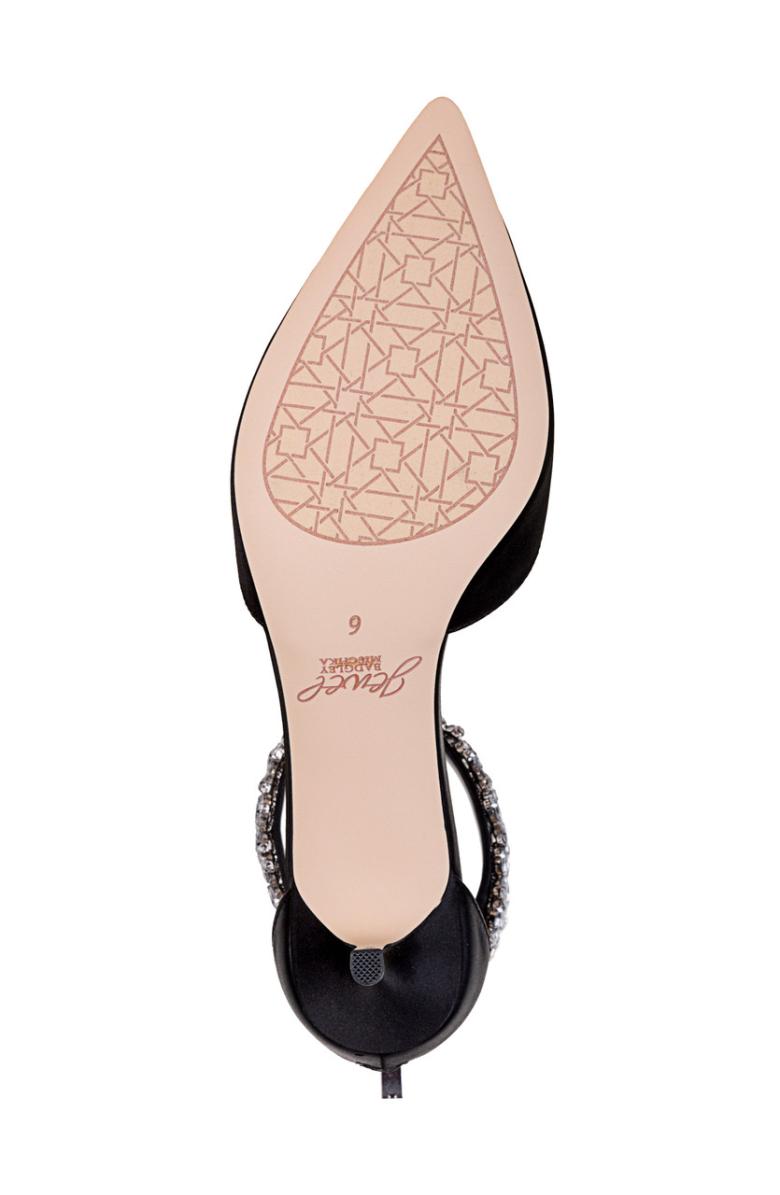 Badgley Mischka Robles Crystal Embellished Kitten Heel Black | Women Best Sellers