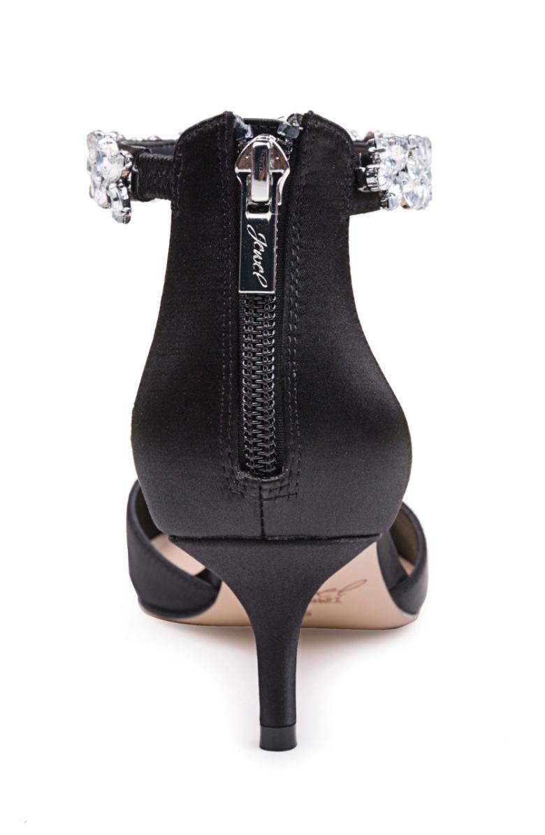 Badgley Mischka Robles Crystal Embellished Kitten Heel Black | Women Best Sellers