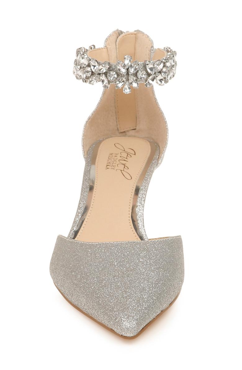 Badgley Mischka Robles Crystal Embellished Kitten Heel Black | Women Best Sellers