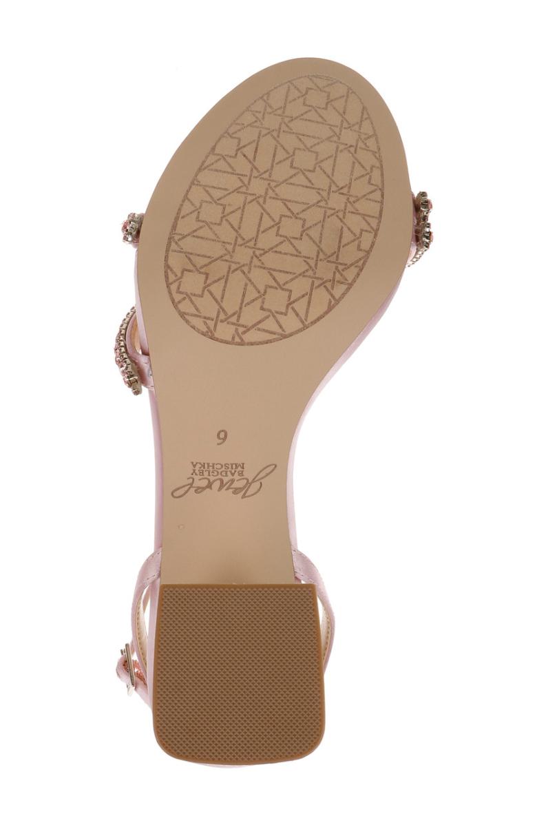 Badgley Mischka Rosa Block Heel Sandal With Gemstone Straps Champagne | Women Block Heels