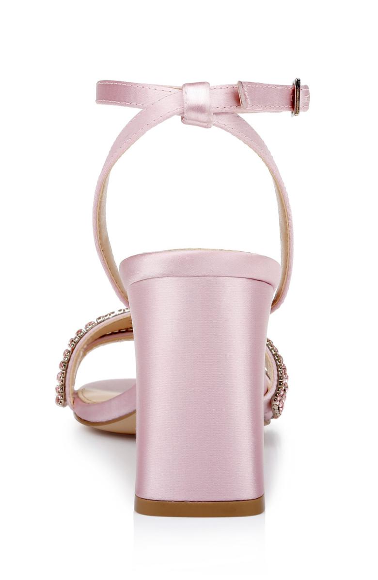 Badgley Mischka Rosa Block Heel Sandal With Gemstone Straps Champagne | Women Block Heels