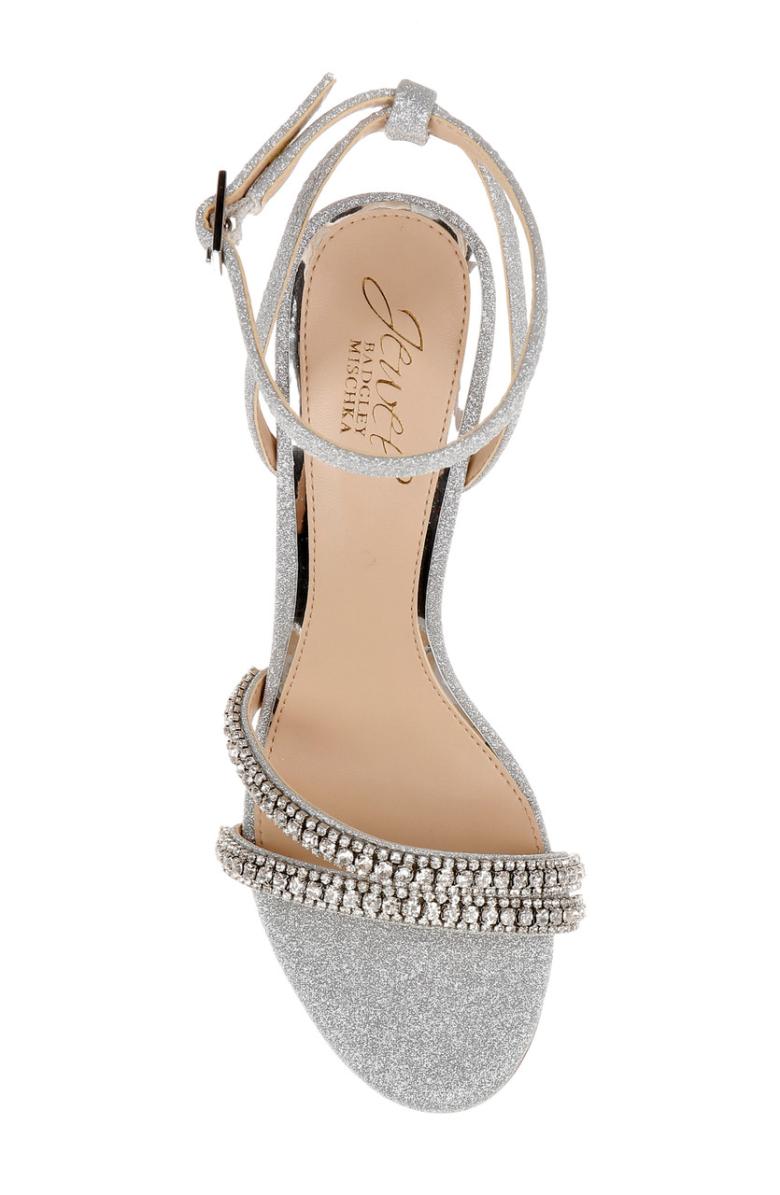 Badgley Mischka Rosa Block Heel Sandal With Gemstone Straps Champagne | Women Block Heels
