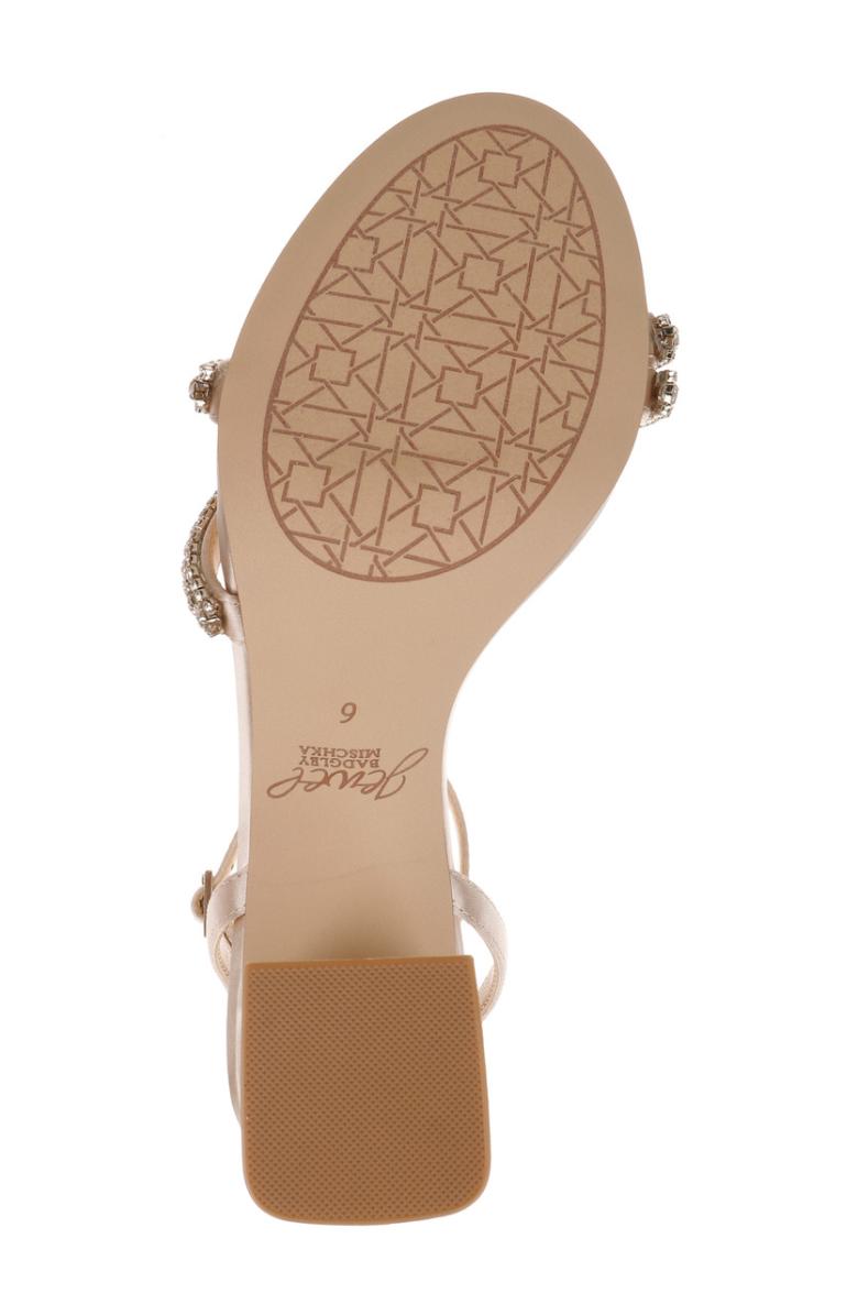 Badgley Mischka Rosa Block Heel Sandal With Gemstone Straps Champagne | Women Block Heels