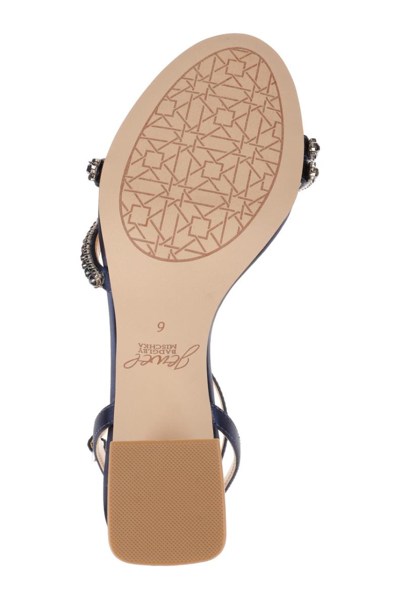 Badgley Mischka Rosa Block Heel Sandal With Gemstone Straps Champagne | Women Block Heels