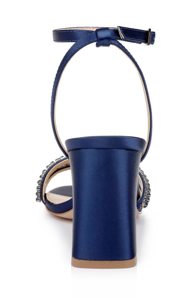 Badgley Mischka Rosa Block Heel Sandal With Gemstone Straps Champagne | Women Block Heels