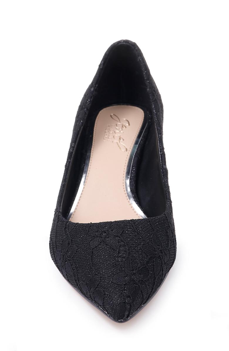 Badgley Mischka Royalty Pointed Toe Kitten Heel From Jewel Black | Women Kitten Heel