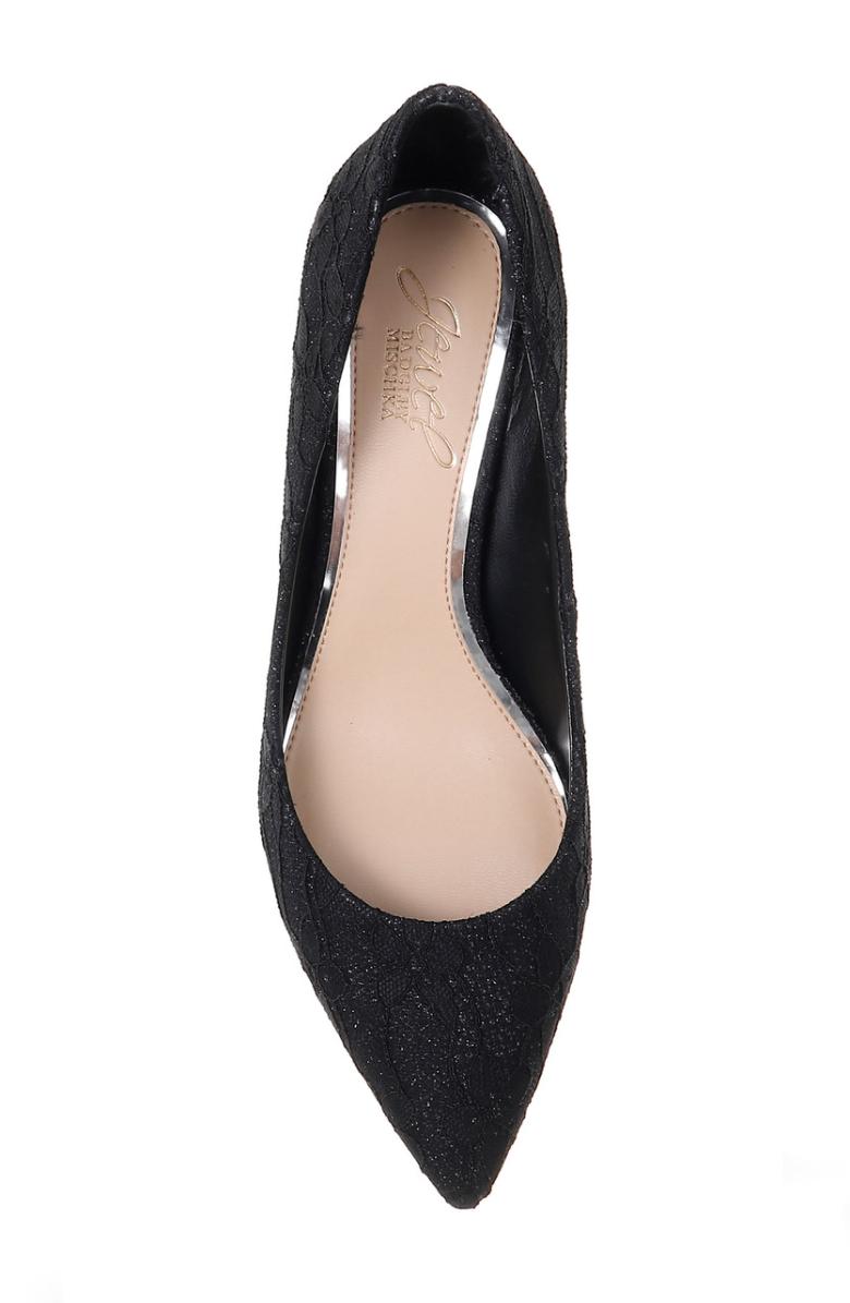 Badgley Mischka Royalty Pointed Toe Kitten Heel From Jewel Black | Women Kitten Heel