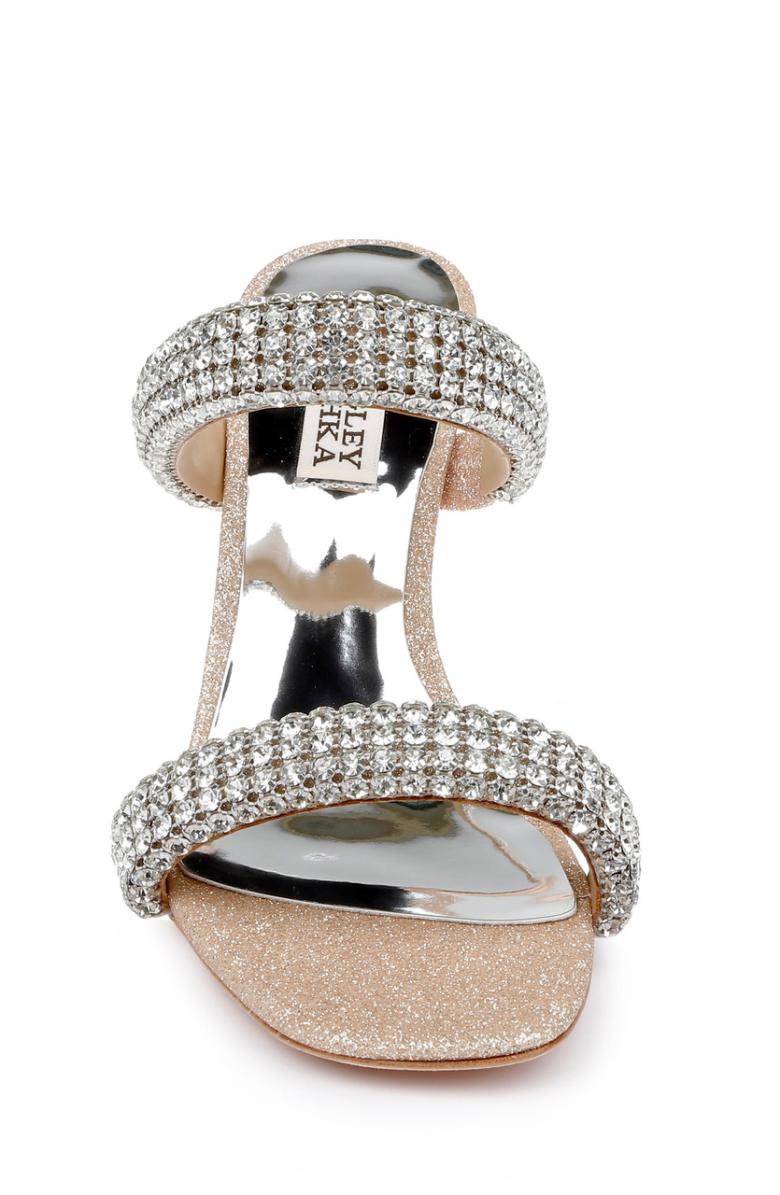 Badgley Mischka Sade Jeweled Double-Band Stiletto Black | Women Stiletto