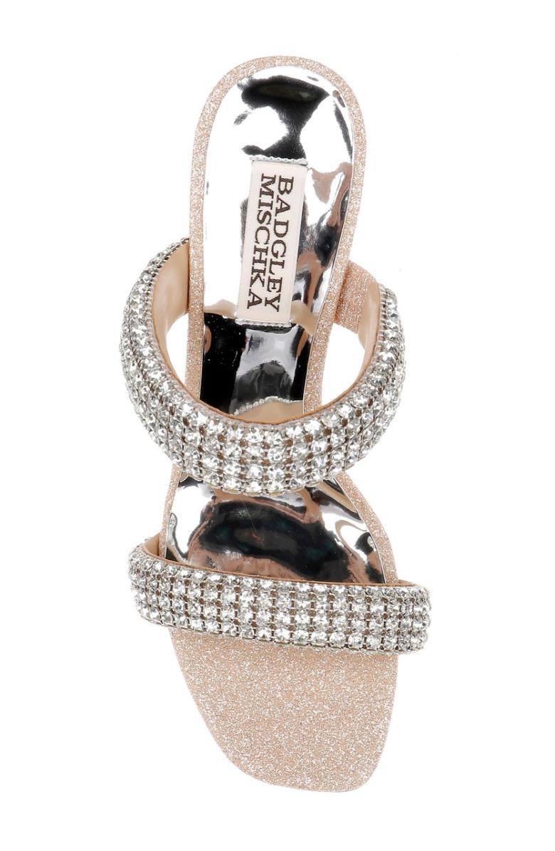 Badgley Mischka Sade Jeweled Double-Band Stiletto Black | Women Stiletto