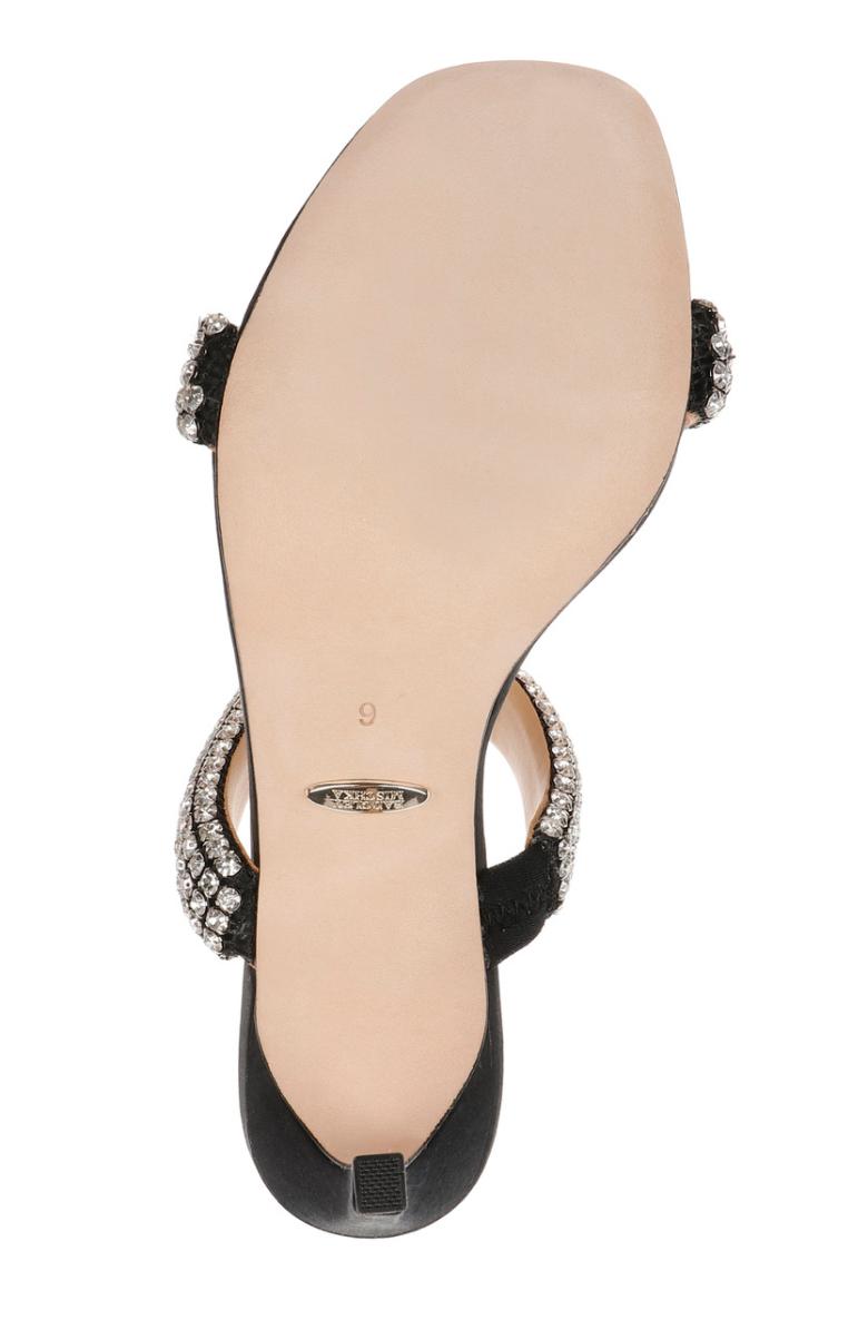 Badgley Mischka Sade Jeweled Double-Band Stiletto Black | Women Stiletto