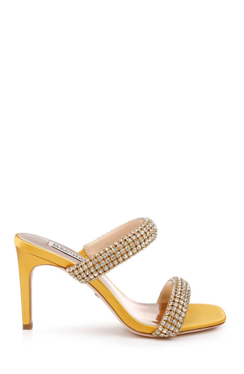 Badgley Mischka Sade Jeweled Double-Band Stiletto Black | Women Stiletto