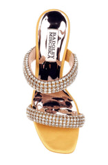 Badgley Mischka Sade Jeweled Double-Band Stiletto Black | Women Stiletto