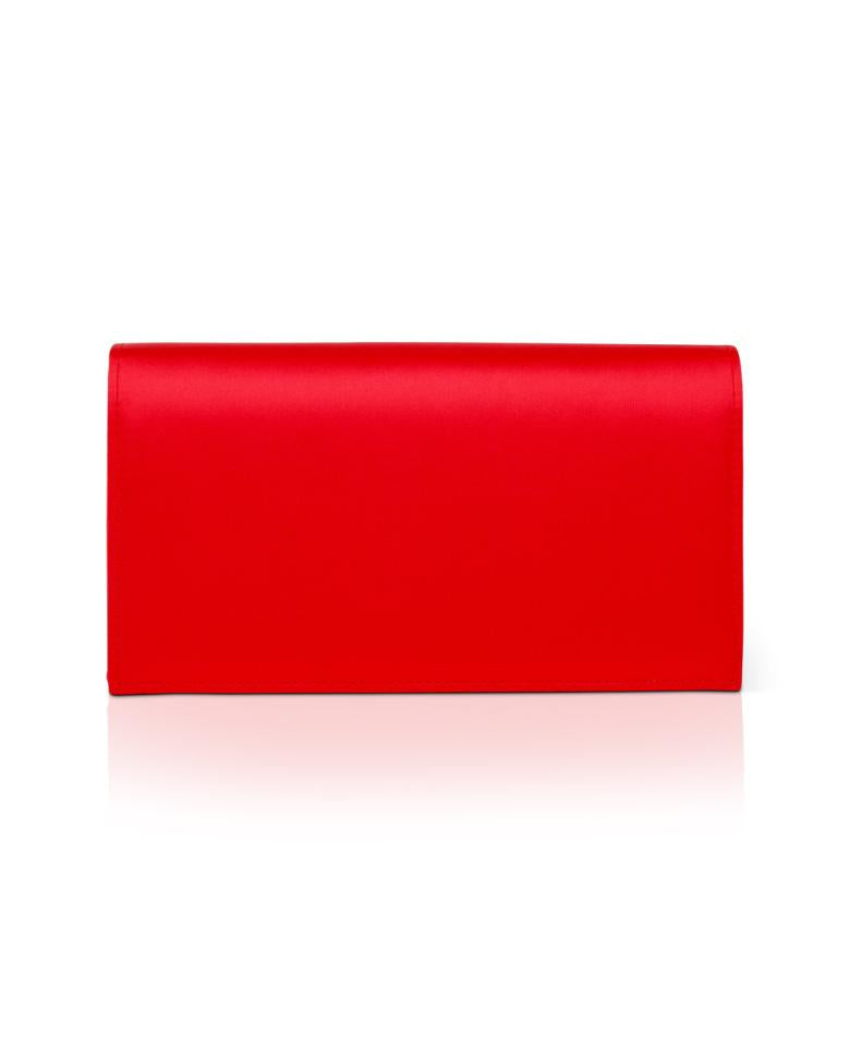 Badgley Mischka Sadie Satin Flap Clutch Red | Women Evening Bags