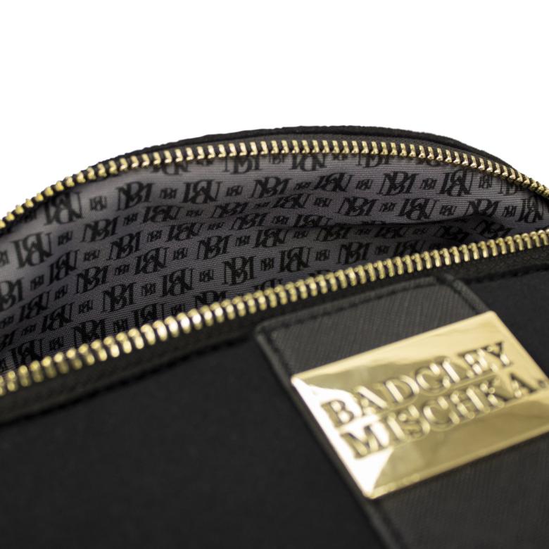 Badgley Mischka Sage Scuba And Vegan Leather Belt Bag Black | Women Travel