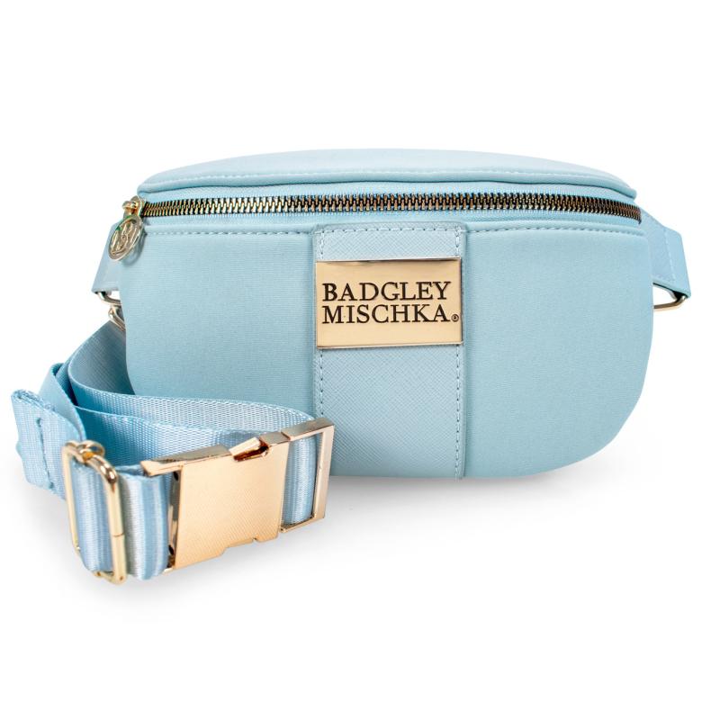 Badgley Mischka Sage Scuba And Vegan Leather Belt Bag Black | Women Travel