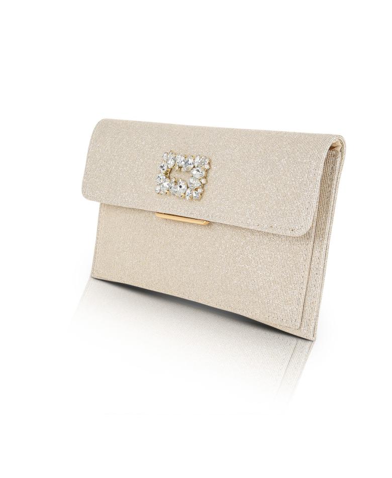 Badgley Mischka Sarah Envelope Clutch With Crystal Brooch Black | Women Evening Bags