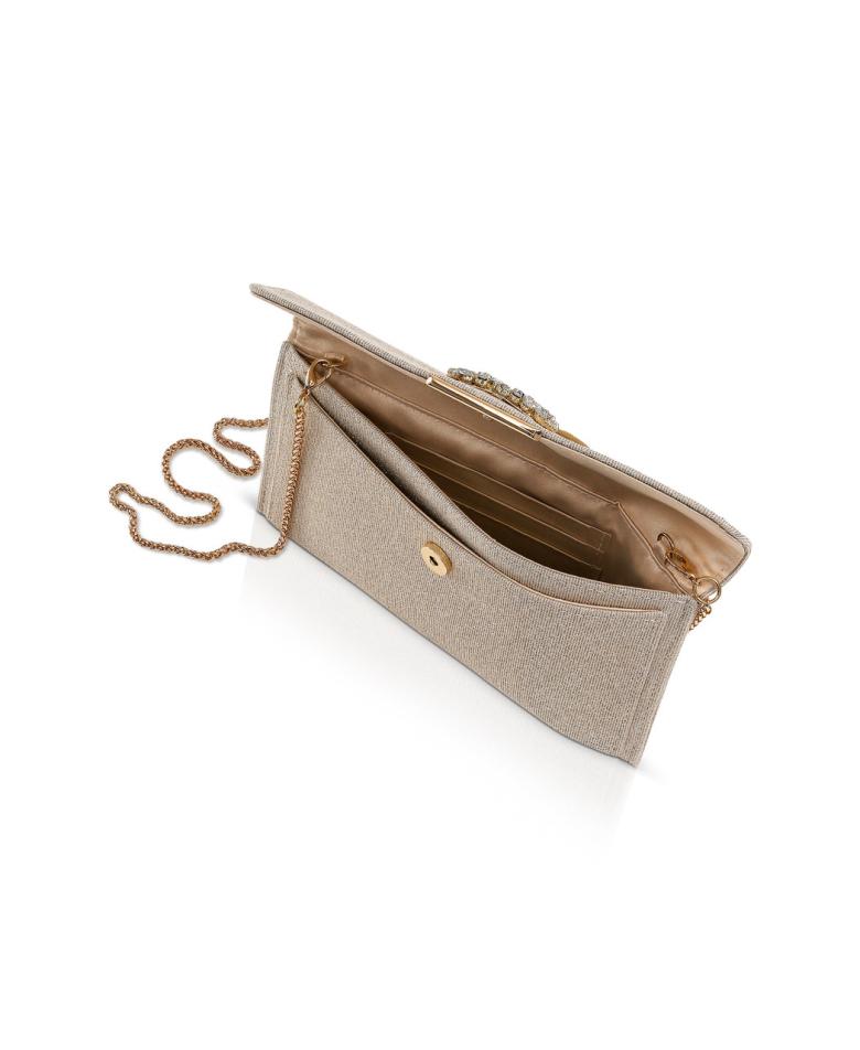 Badgley Mischka Sarah Envelope Clutch With Crystal Brooch Black | Women Evening Bags