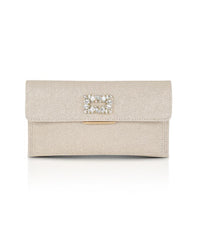 Badgley Mischka Sarah Envelope Clutch With Crystal Brooch Black | Women Evening Bags