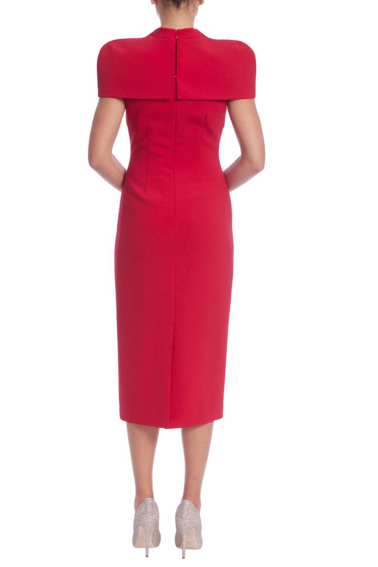 Badgley Mischka Sheath Dress With Cap Sleeve Shrug Red | Women Cocktail