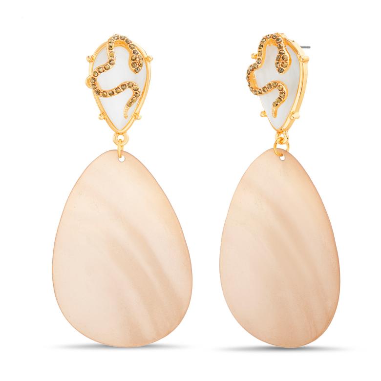 Badgley Mischka Snake Wrapped Shell Earring | Women Fashion Jewelry