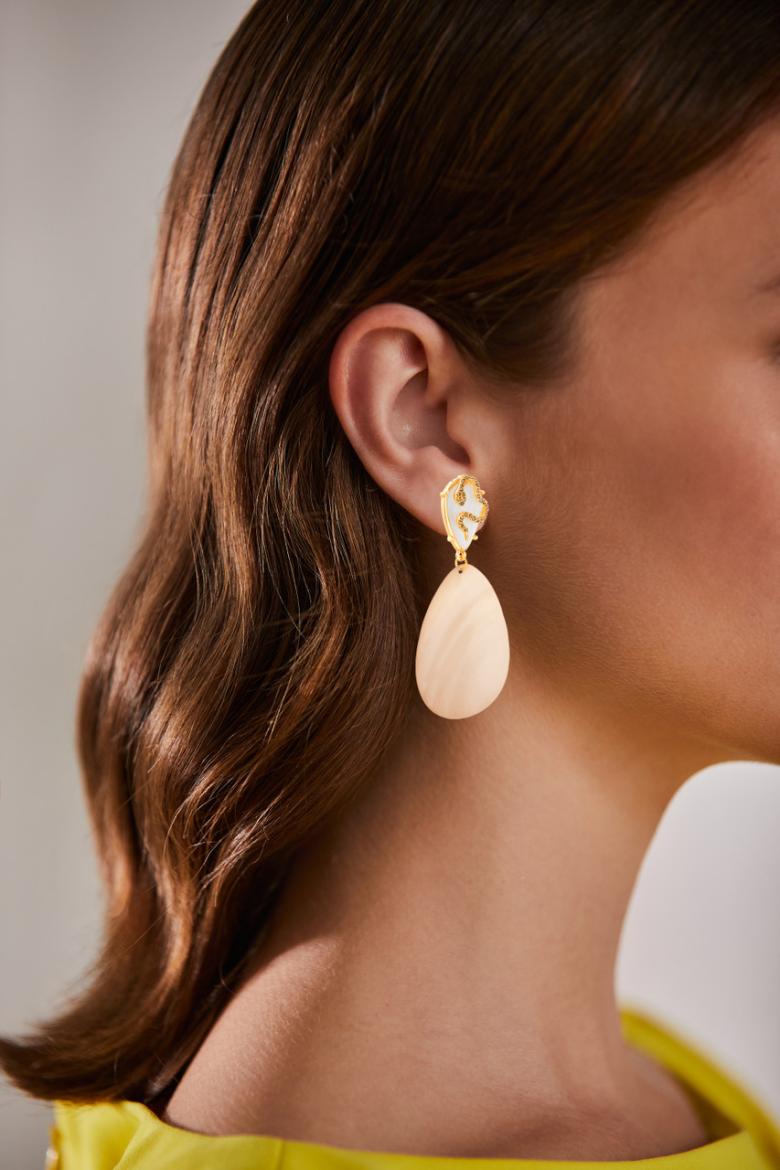 Badgley Mischka Snake Wrapped Shell Earring | Women Fashion Jewelry