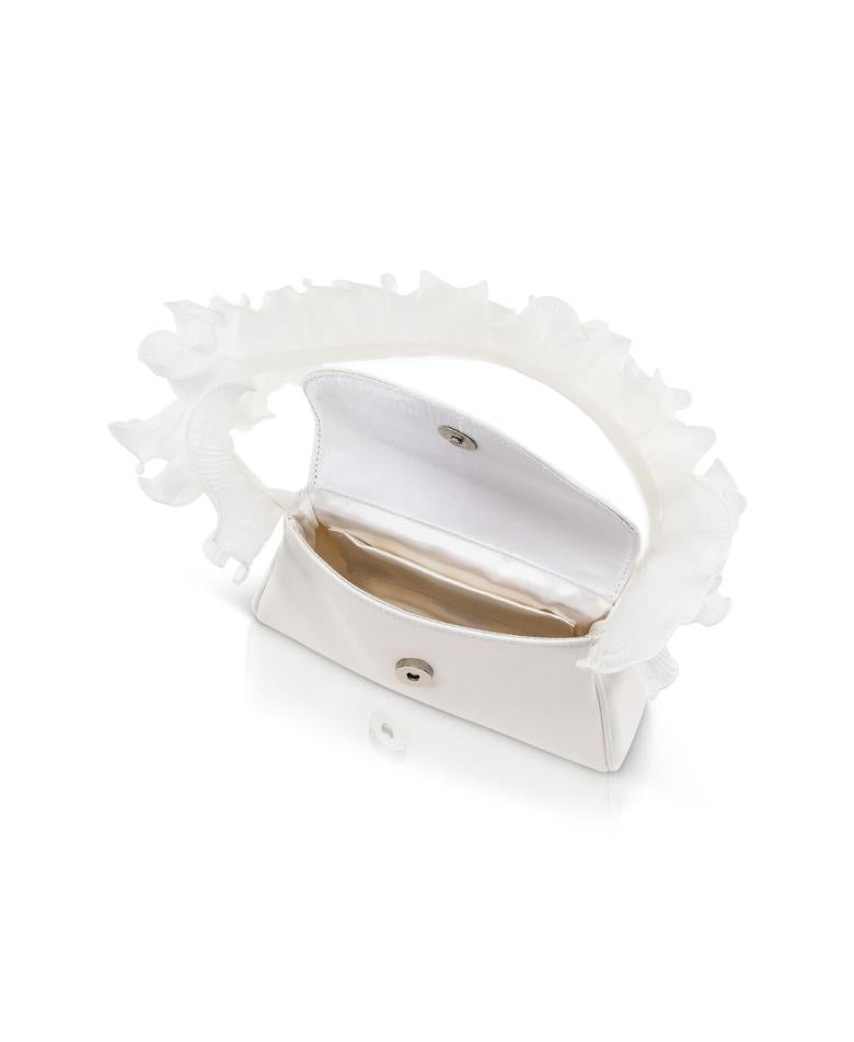 Badgley Mischka Sophia Ruffle Strap Shoulder Bag Black | Women Evening Bags