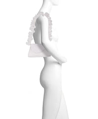 Badgley Mischka Sophia Ruffle Strap Shoulder Bag Black | Women Evening Bags