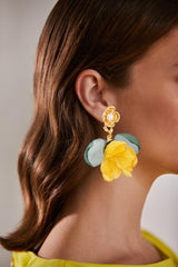 Badgley Mischka Spring-y Floral Fabric Earrings | Women Fashion Jewelry