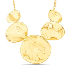 Badgley Mischka Statement Disc Molten Metal Necklace | Women Fashion Jewelry