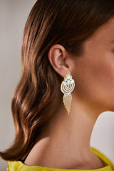 Badgley Mischka Stone Encrusted Braided Rope Earrings | Women Fashion Jewelry