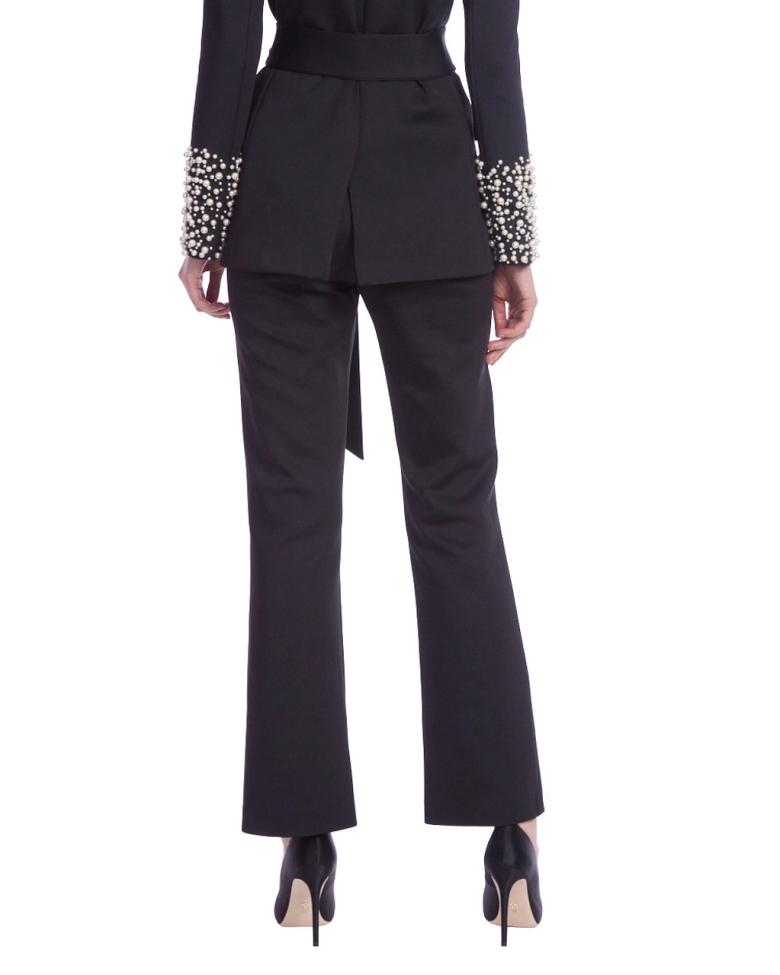 Badgley Mischka Stretch Scuba Boot Cut Pant Black | Women Cocktail
