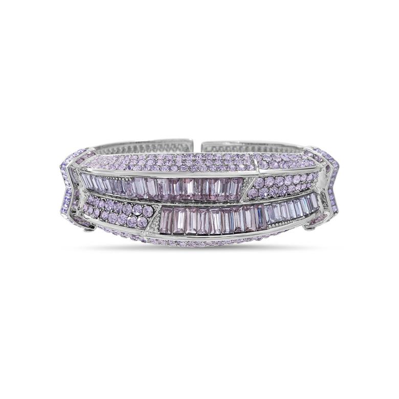 Badgley Mischka Stunning Mixed Stone Deco Hinge Bracelet | Women Fashion Jewelry