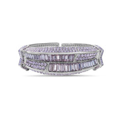 Badgley Mischka Stunning Mixed Stone Deco Hinge Bracelet | Women Fashion Jewelry