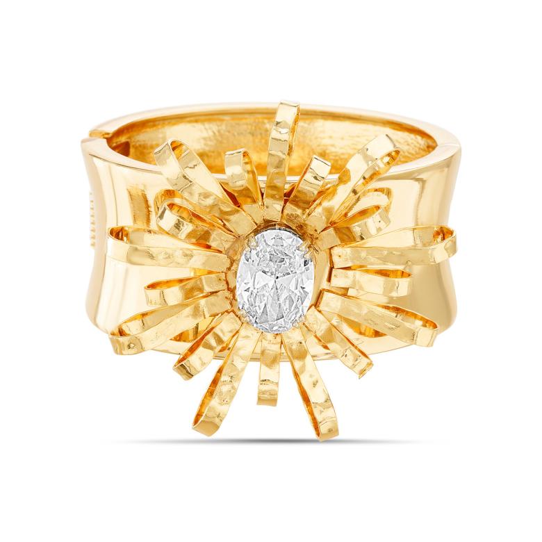 Badgley Mischka Sunburst Floral Cuff Bracelet | Women Fashion Jewelry