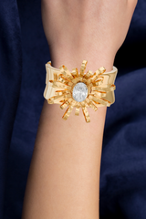 Badgley Mischka Sunburst Floral Cuff Bracelet | Women Fashion Jewelry