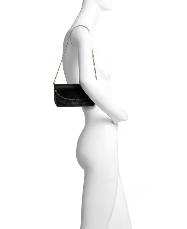 Badgley Mischka Talia Satin Double Flap Clutch With Crystal Trim Neon Pink | Women Evening Bags