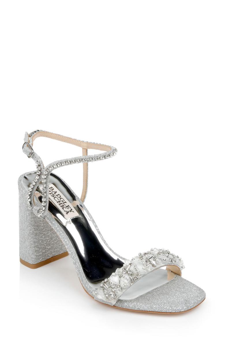 Badgley Mischka Tanisha Block Heel Sandal Ivory | Women Block Heels