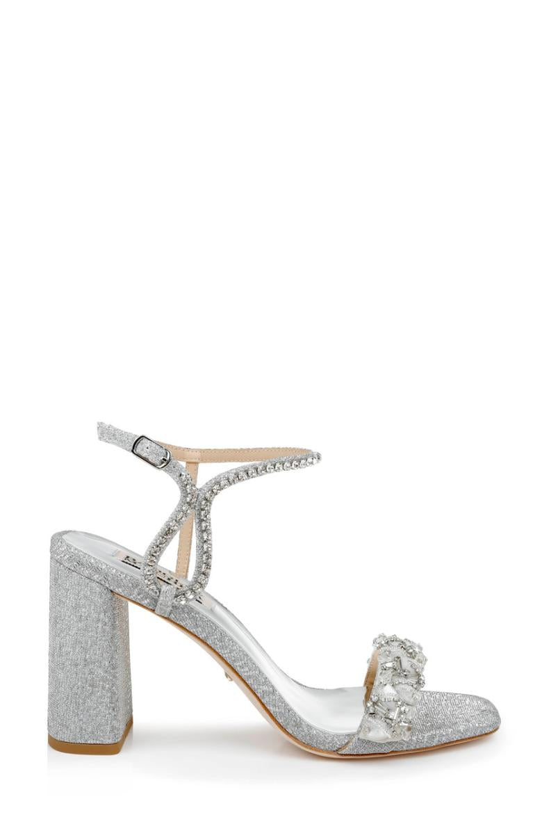 Badgley Mischka Tanisha Block Heel Sandal Ivory | Women Block Heels