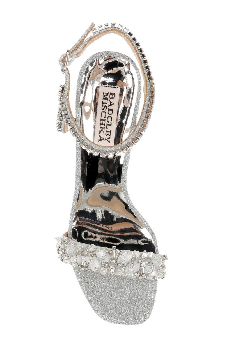 Badgley Mischka Tanisha Block Heel Sandal Ivory | Women Block Heels