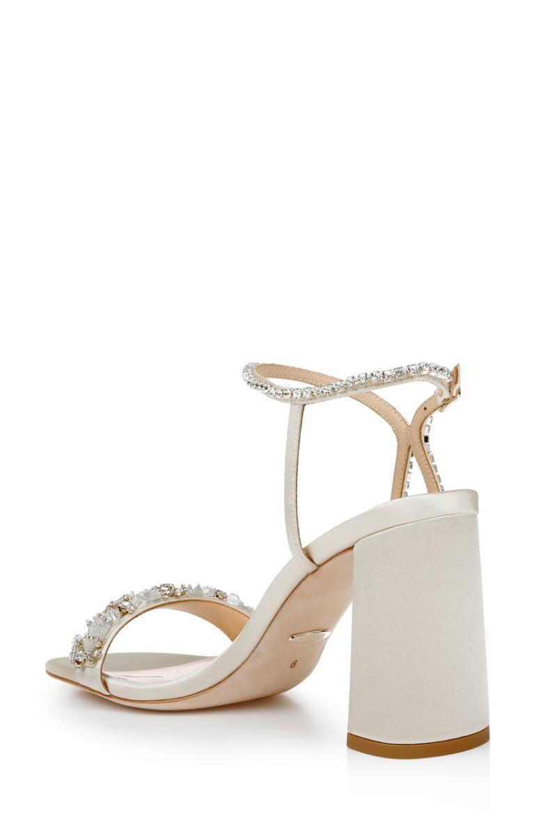 Badgley Mischka Tanisha Block Heel Sandal Ivory | Women Block Heels