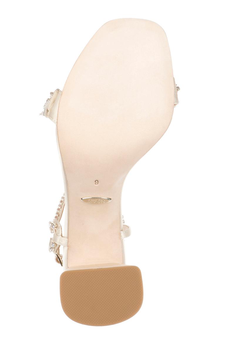 Badgley Mischka Tanisha Block Heel Sandal Ivory | Women Block Heels