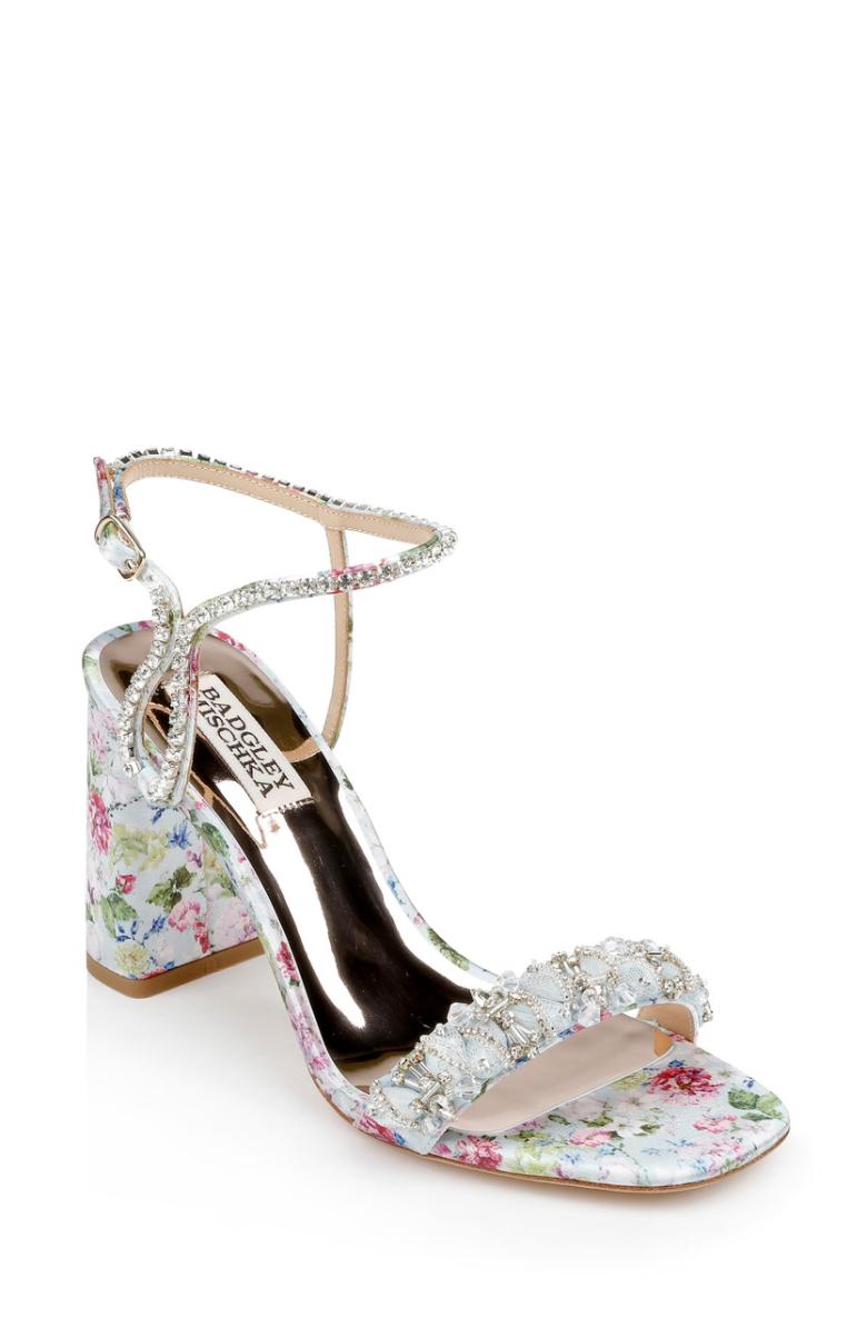 Badgley Mischka Tanisha Block Heel Sandal Ivory | Women Block Heels