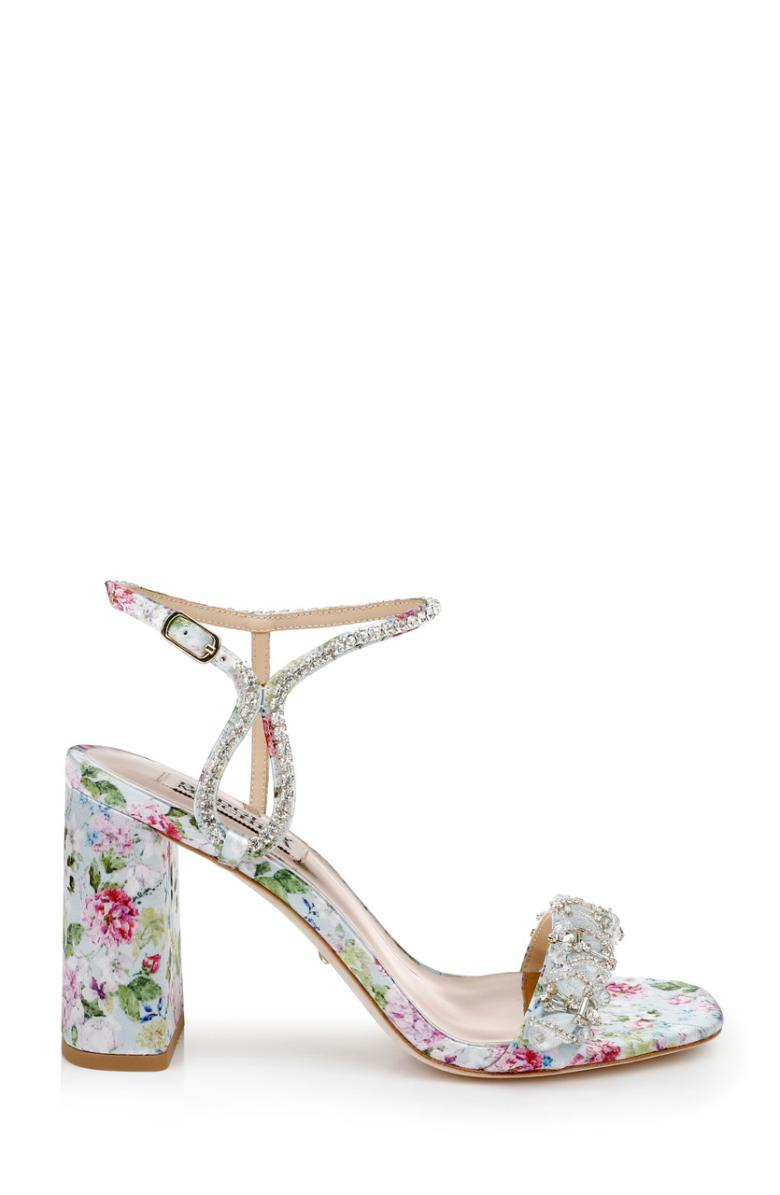 Badgley Mischka Tanisha Block Heel Sandal Ivory | Women Block Heels