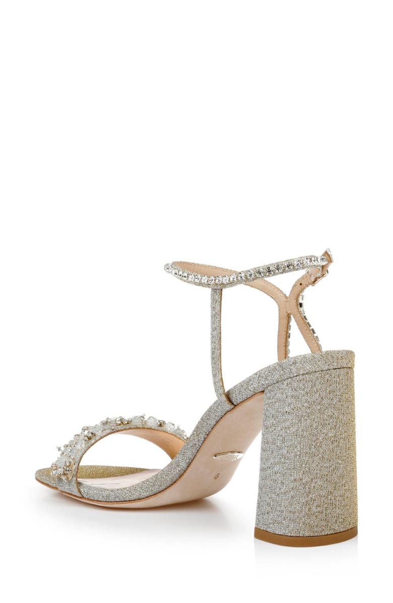 Badgley Mischka Tanisha Block Heel Sandal Ivory | Women Block Heels